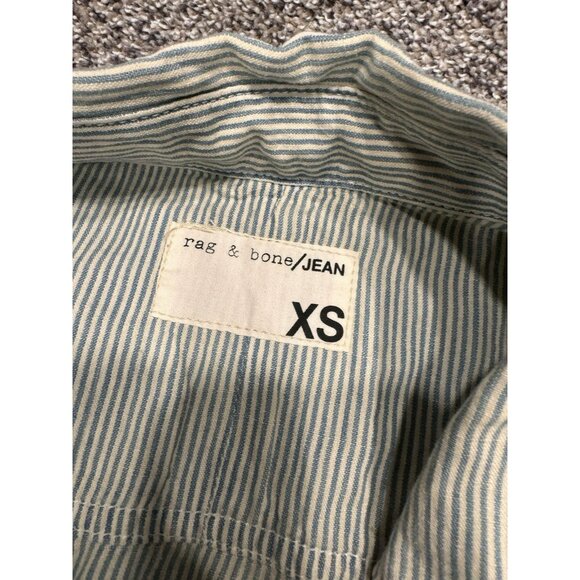 Rag And Bone Women’s Button Up Long Sleeve Shirt Striped Sun Bleach Size XS EUC - Picture 4 of 5